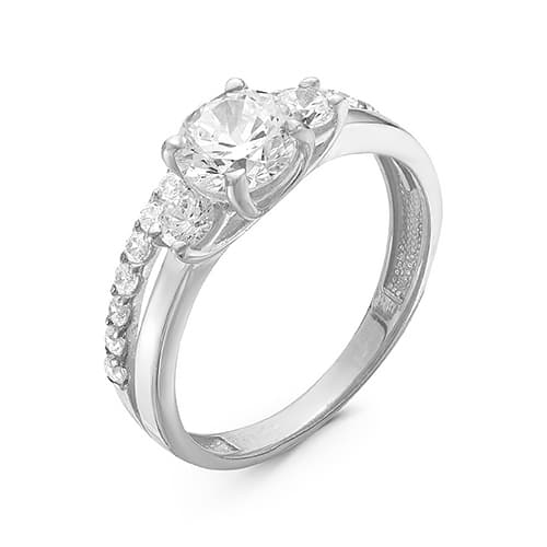 Кольцо из серебра 925 с фианитами