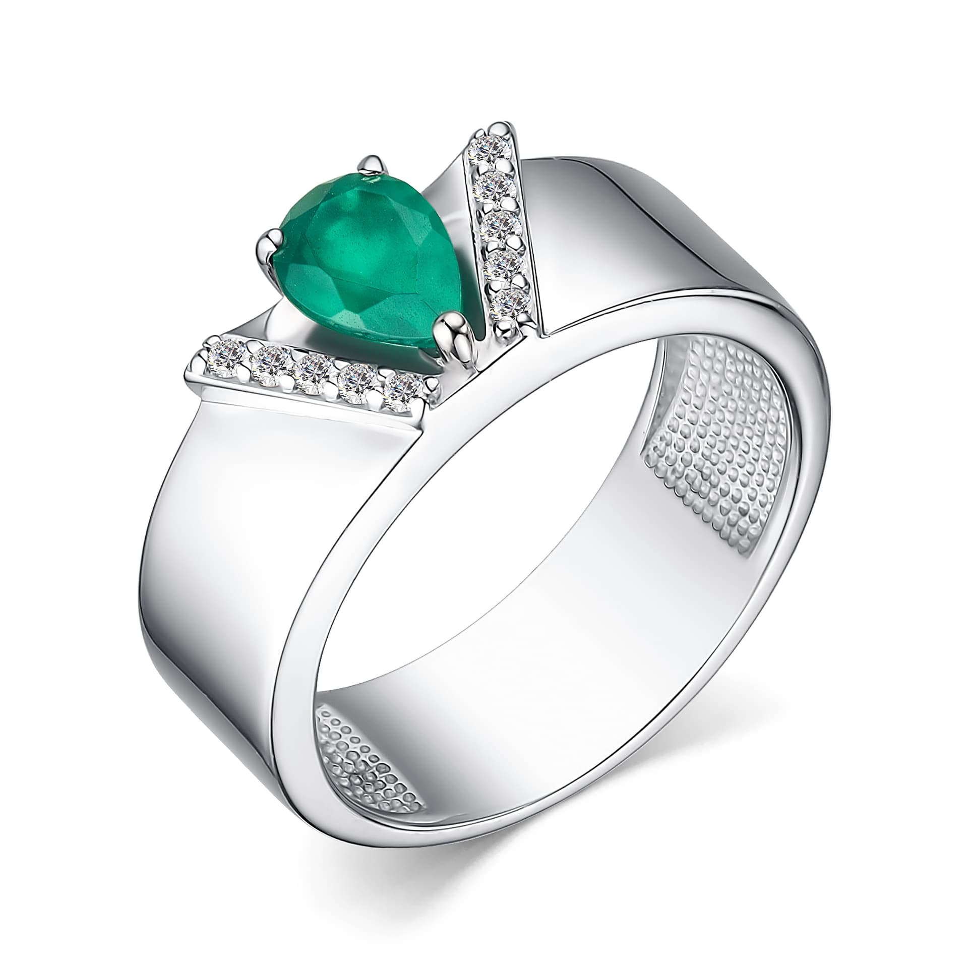 Кольцо из серебра 925 с агатами