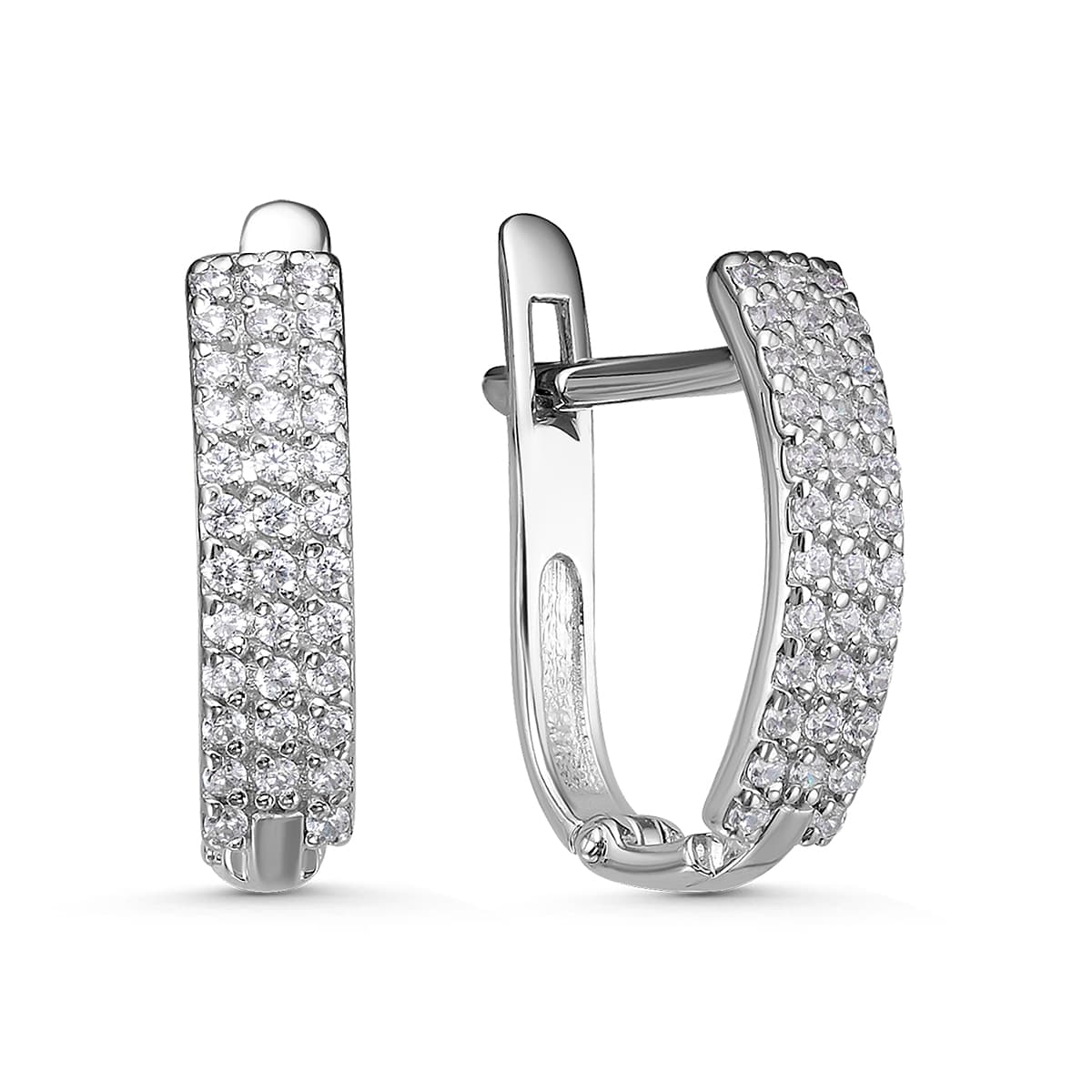 Серьги из серебра 925 с фианит