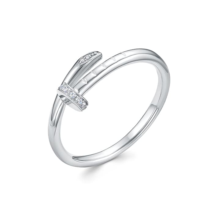 Кольцо из серебра 925 с фианитами