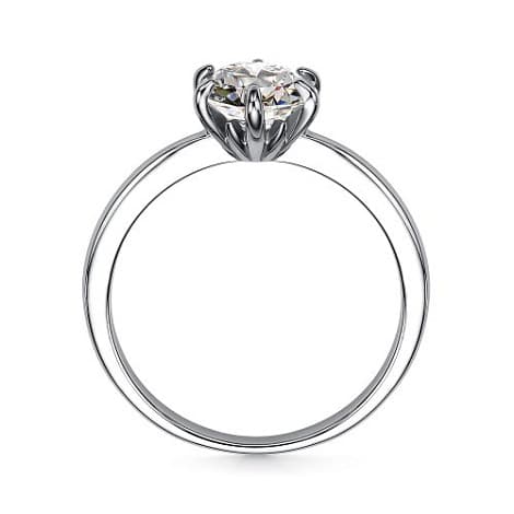 Кольцо из серебра 925 с фианитами