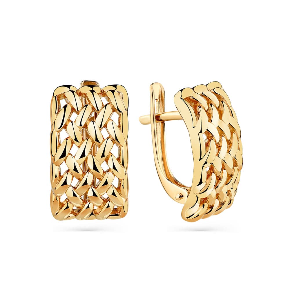 Серьги из золота без вставки