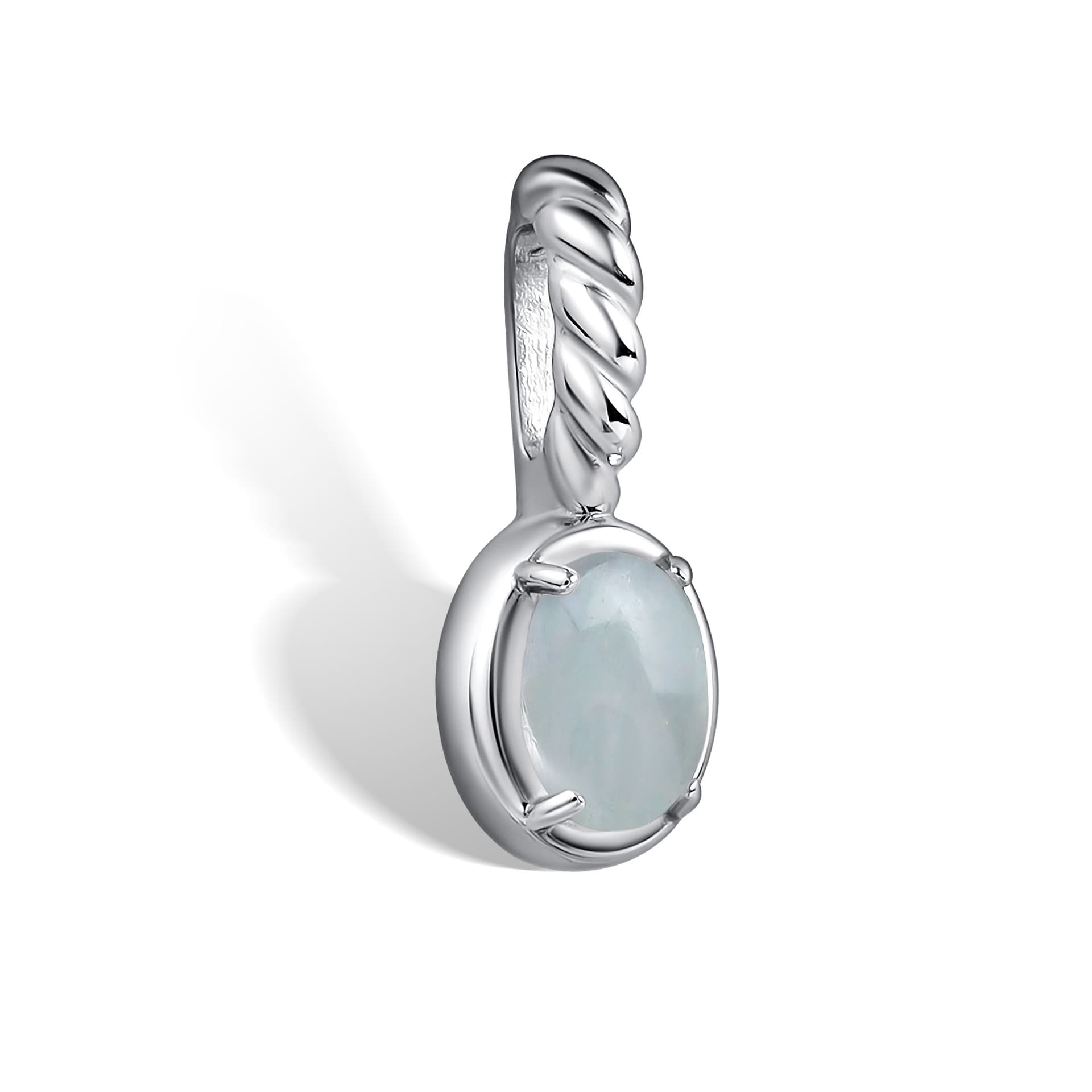 Подвеска из серебра 925 с аквамаринами