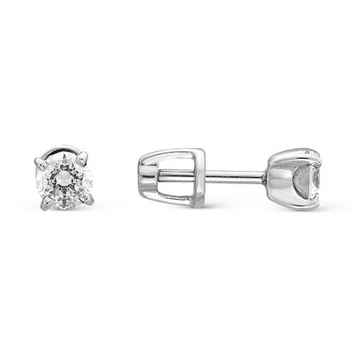 Серьги из серебра 925 с фианитами