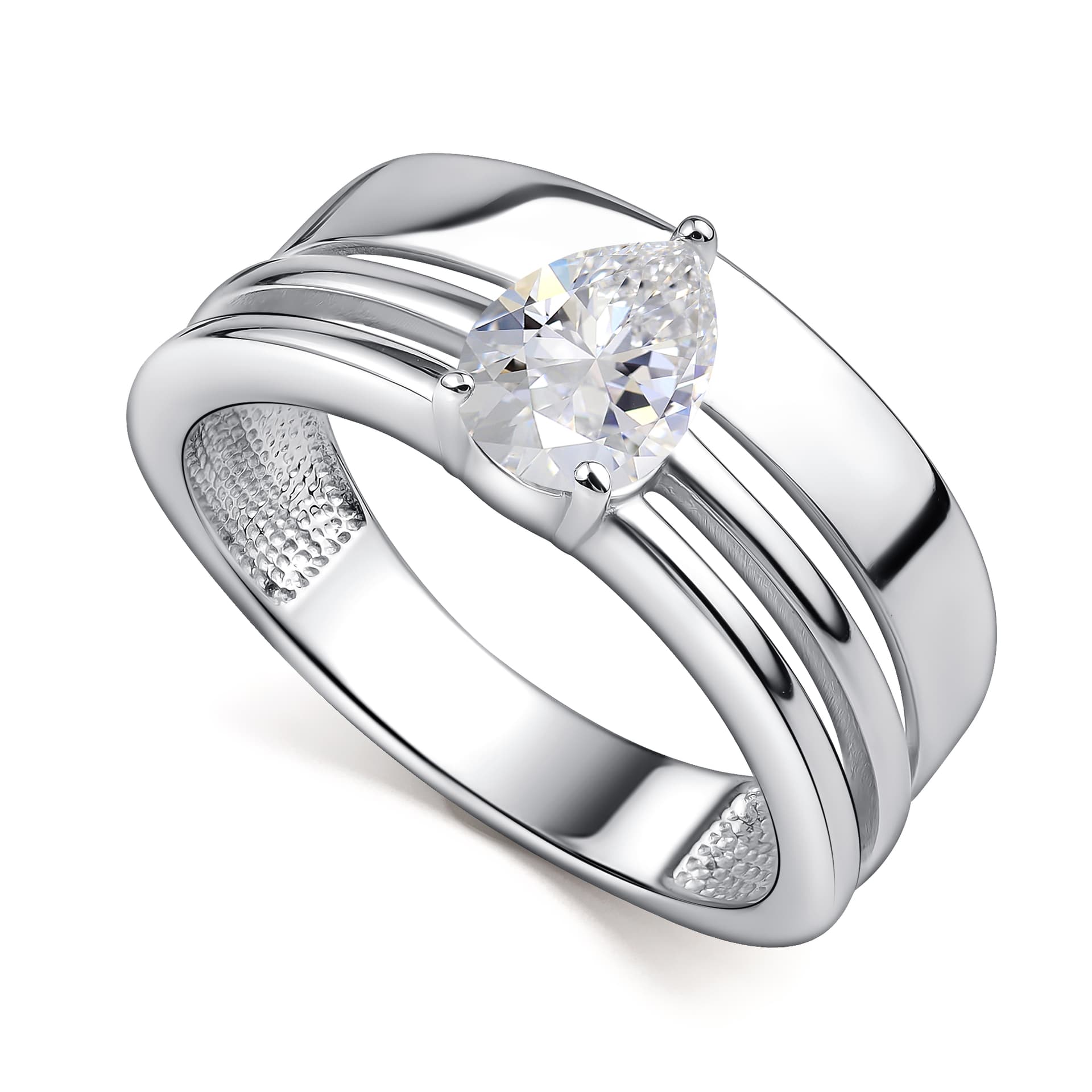 Кольцо из серебра 925 с горным хрусталем