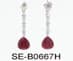 Серьги из серебра 925 с кубическим цирконием