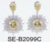 Серьги из серебра 925 с кубическим цирконием