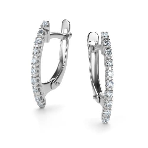 Серьги из золота 585 с бриллиантами