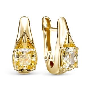 Серьги из золота 585 с бриллианитами