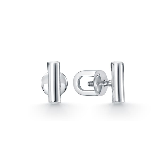 Серьги из серебра 925 без вставки