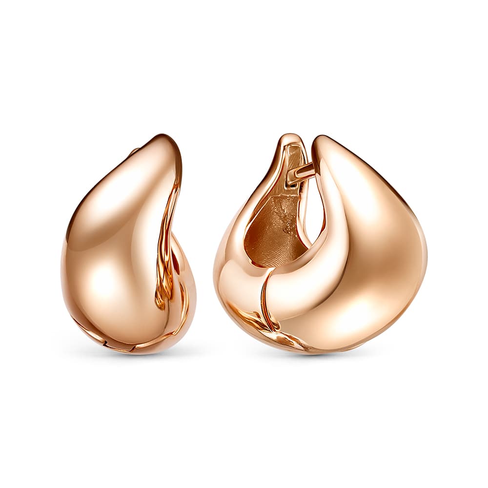 Серьги из золота 585 без вставки