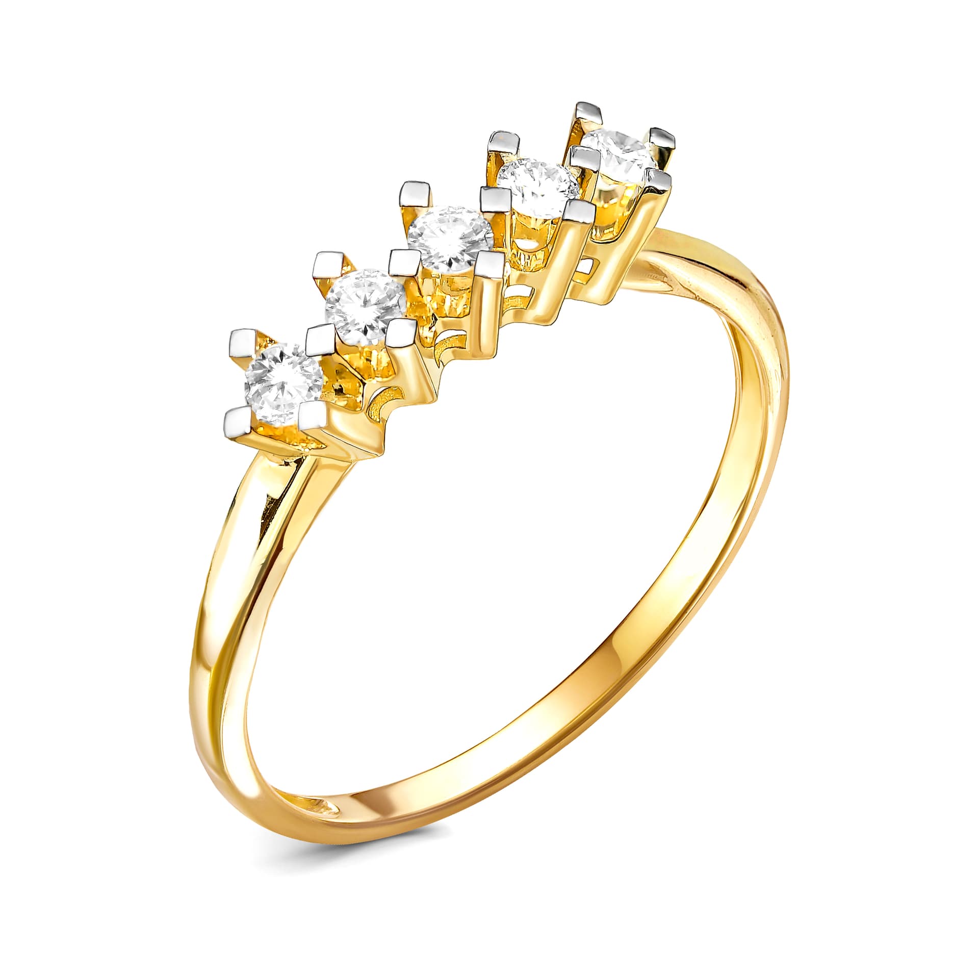 Кольцо из золота 585 с  бриллиантом