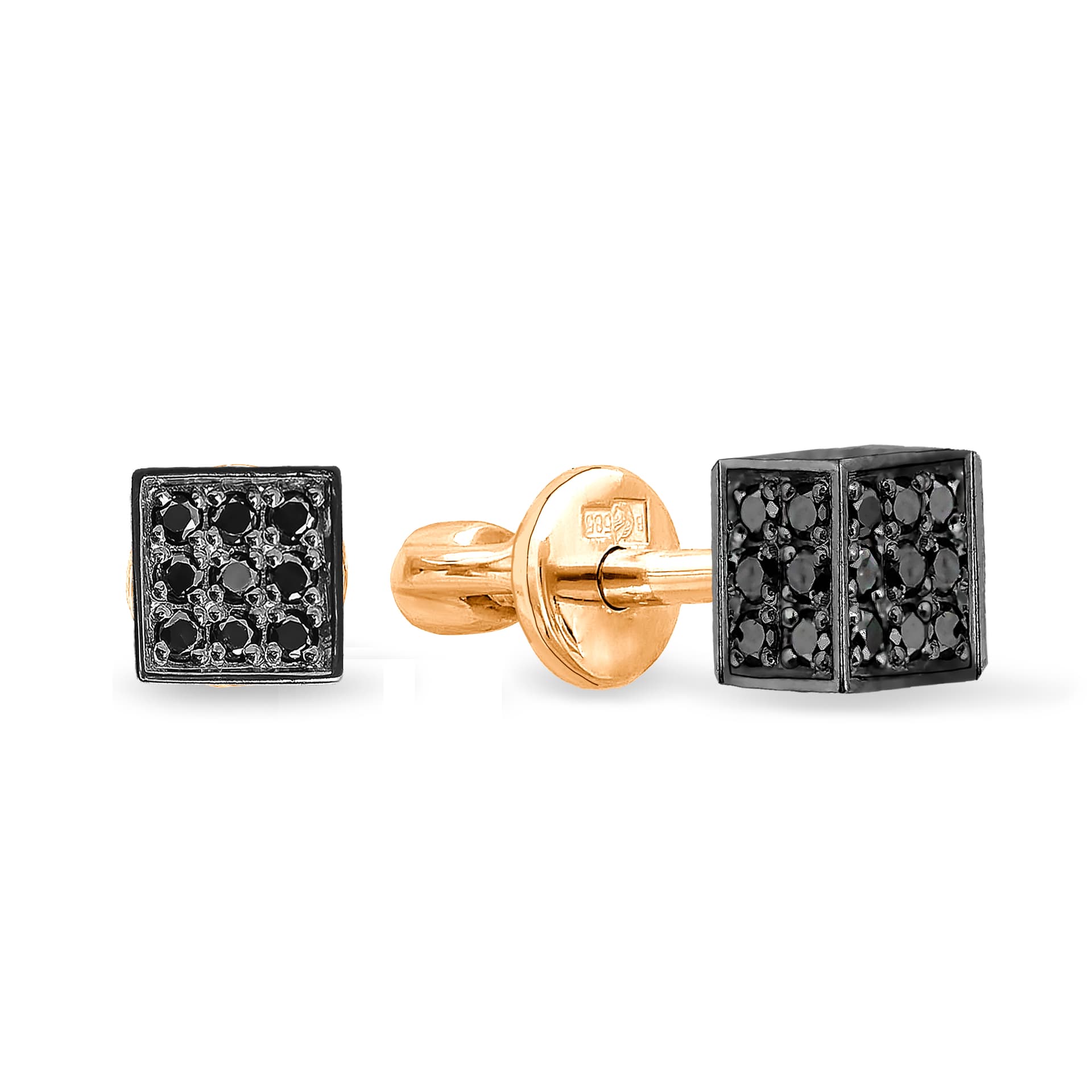 Серьги из золота 585 с  бриллиантом