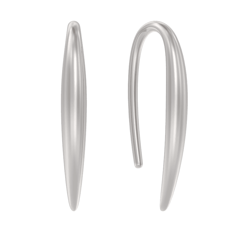 Серьги из серебра 925 без вставки