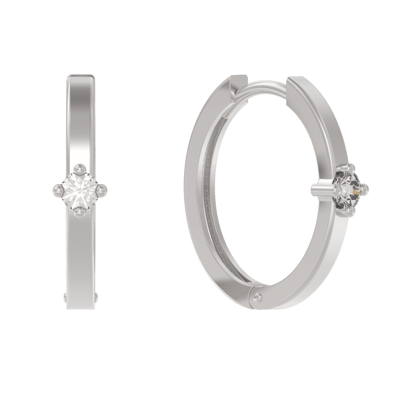 Серьги из серебра 925 с фианитами