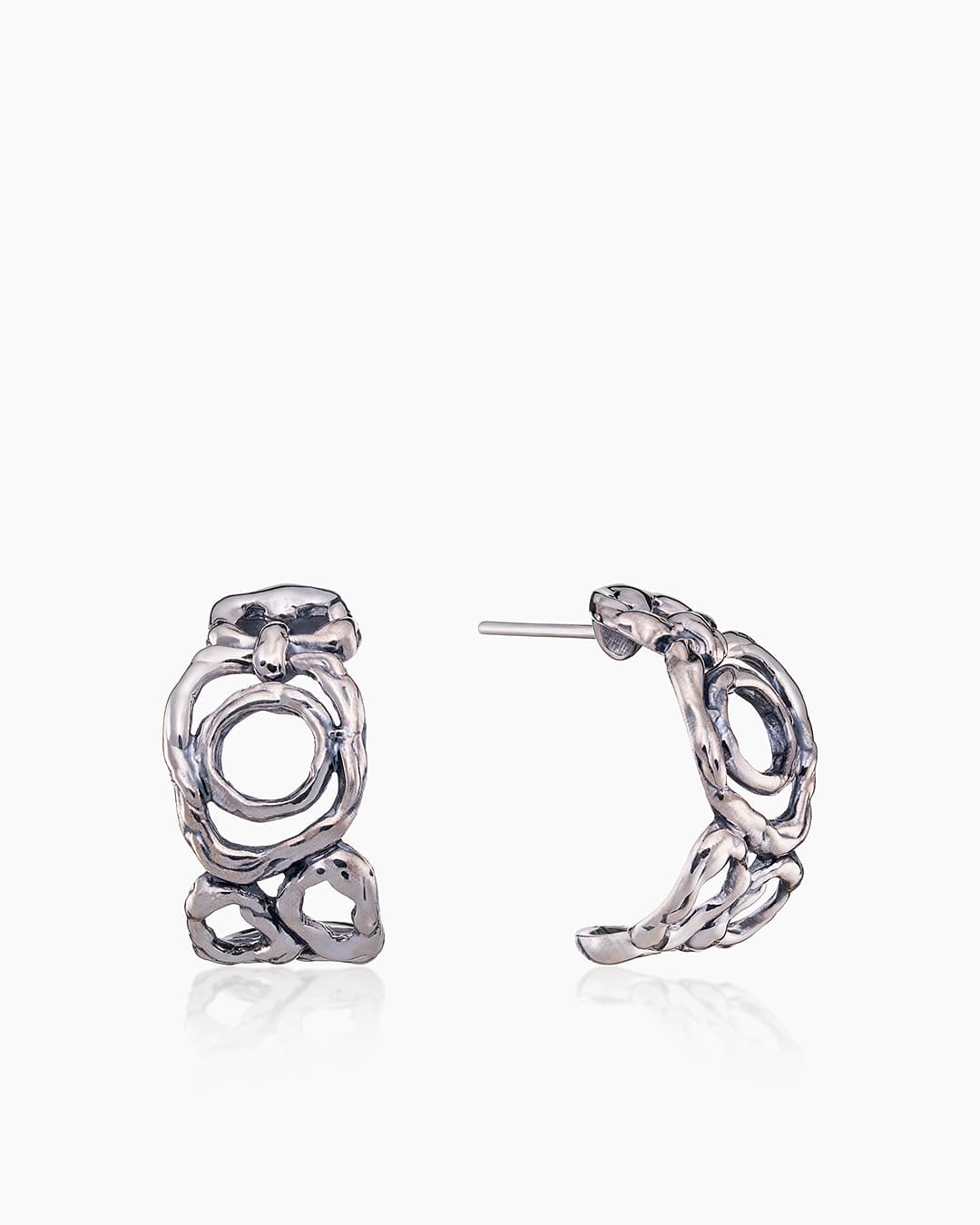 Серьги из серебра 925 с  без вставки