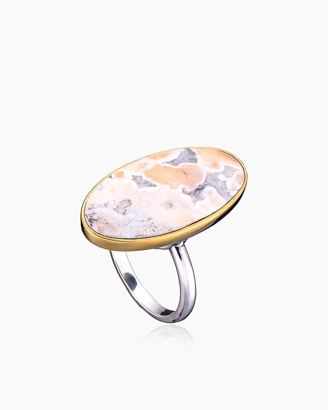 Кольцо из серебра 925 с  яшмой