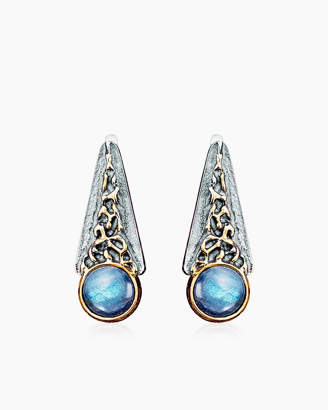 Серьги из серебра 925 с лабрадорами