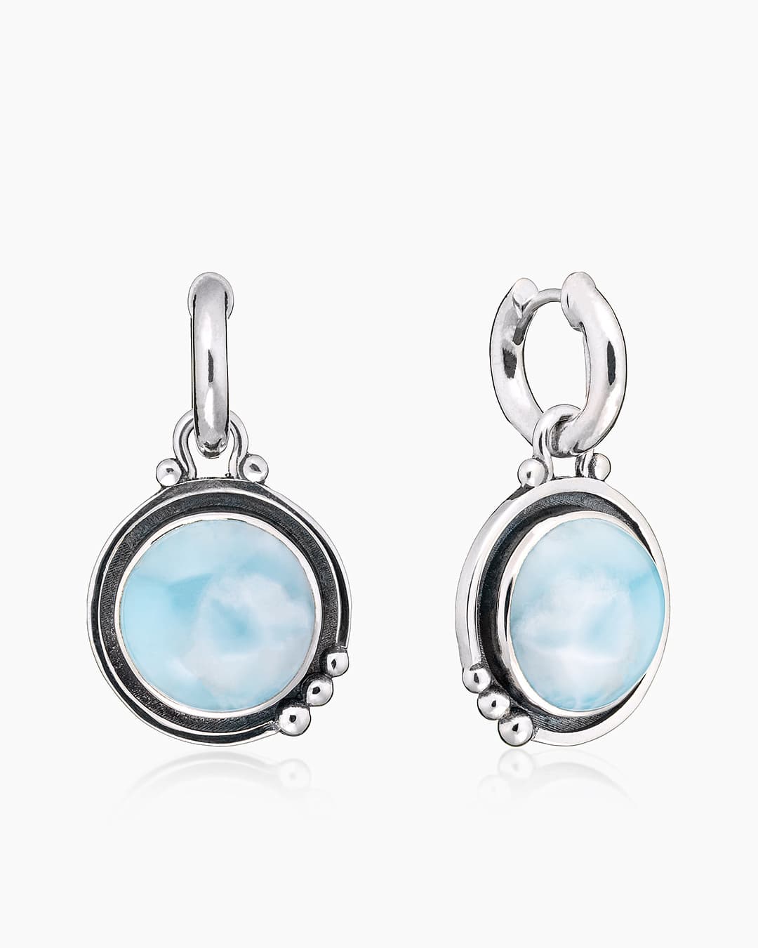 Серьги из серебра 925 с  ларимар