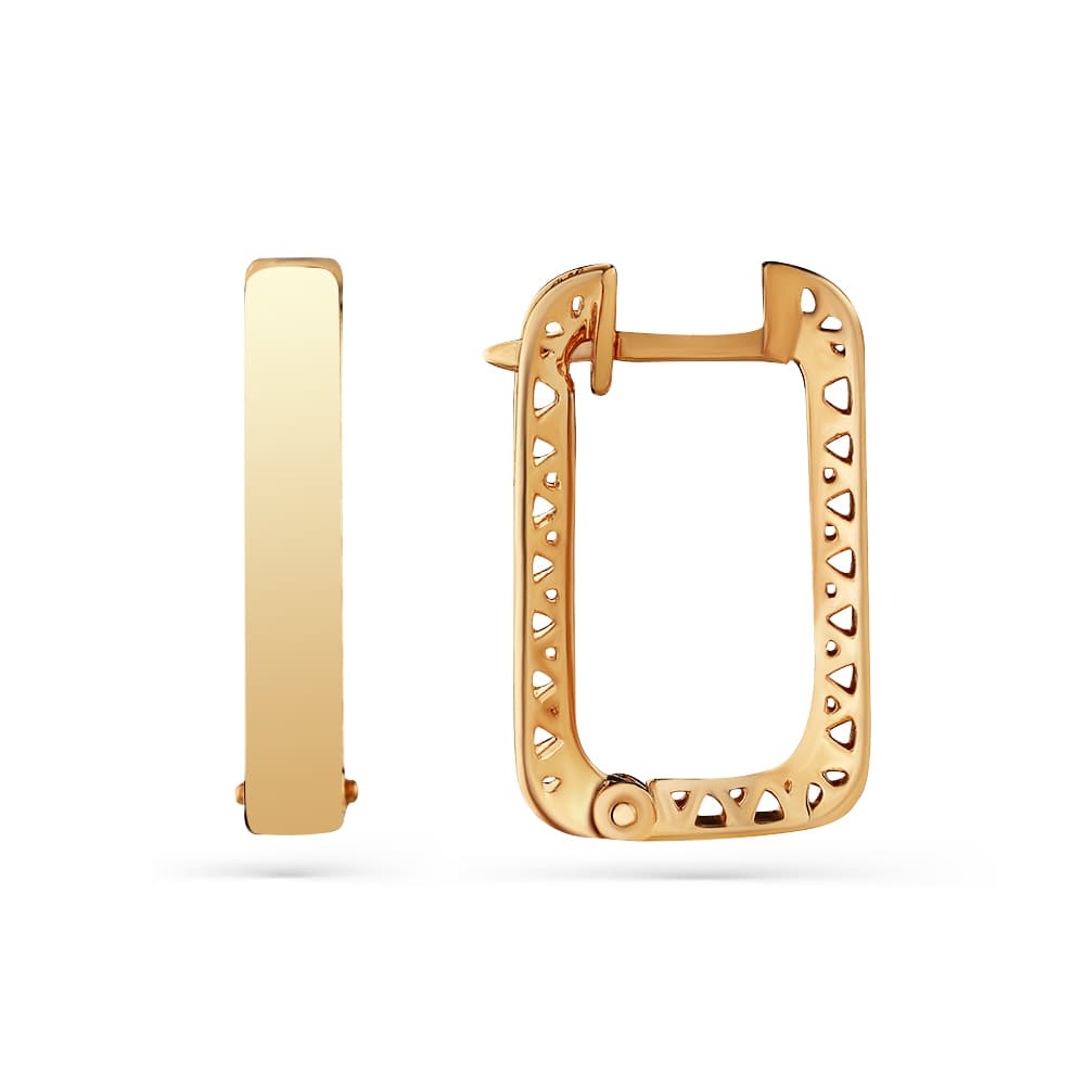 Серьги из золота без вставки