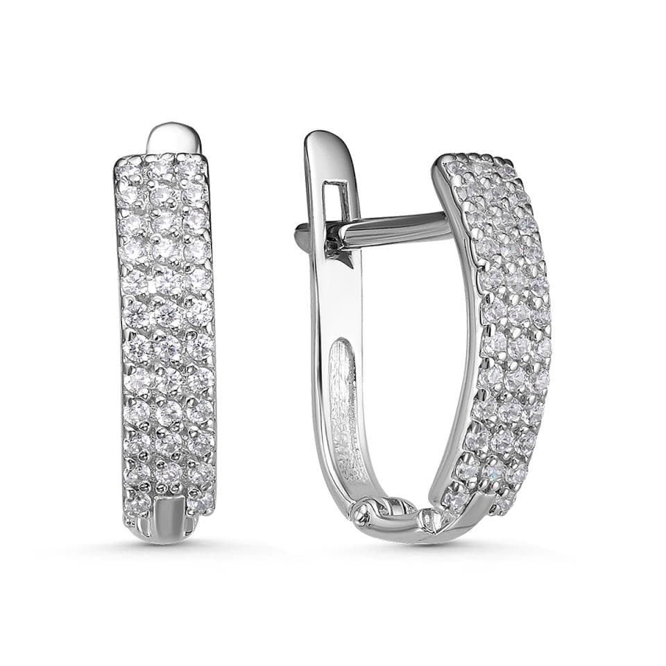Серьги из серебра 925 с фианит