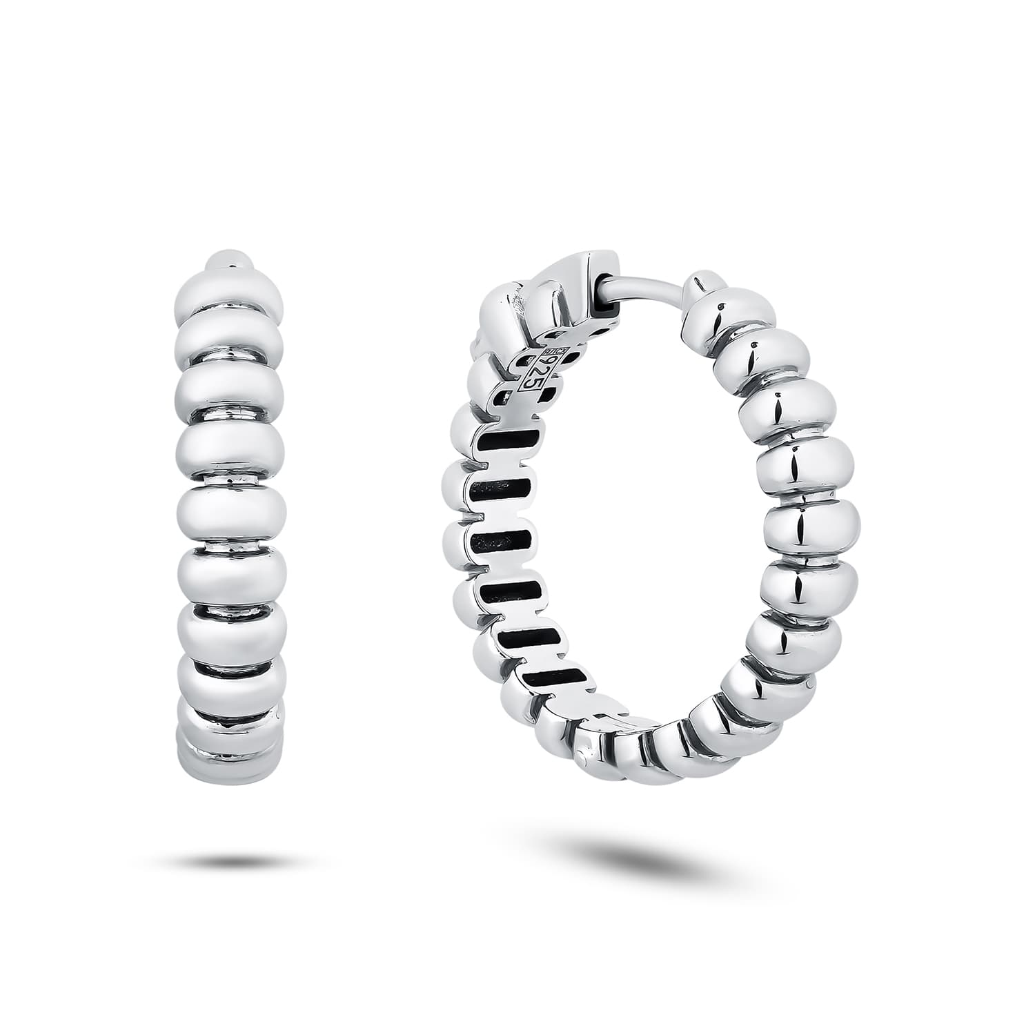 Серьги из серебра 925 без вставки