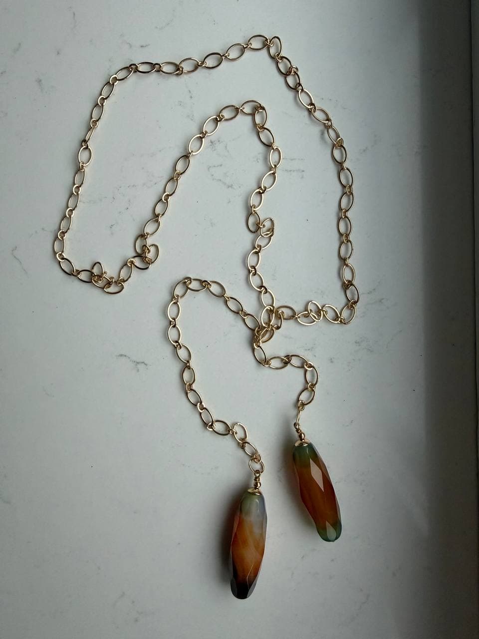 Колье из стали с пренитами