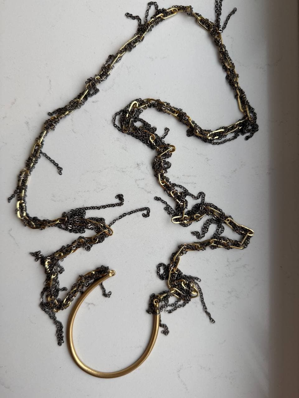 Колье из стали без вставки