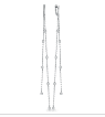 Серьги из серебра 925 с фианитами