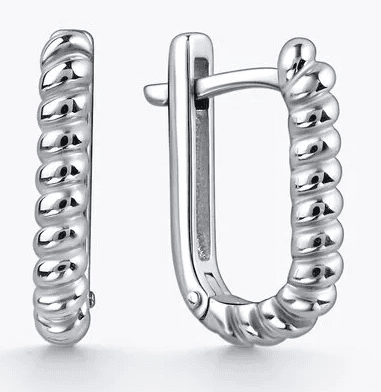 Серьги из серебра 925 без вставки