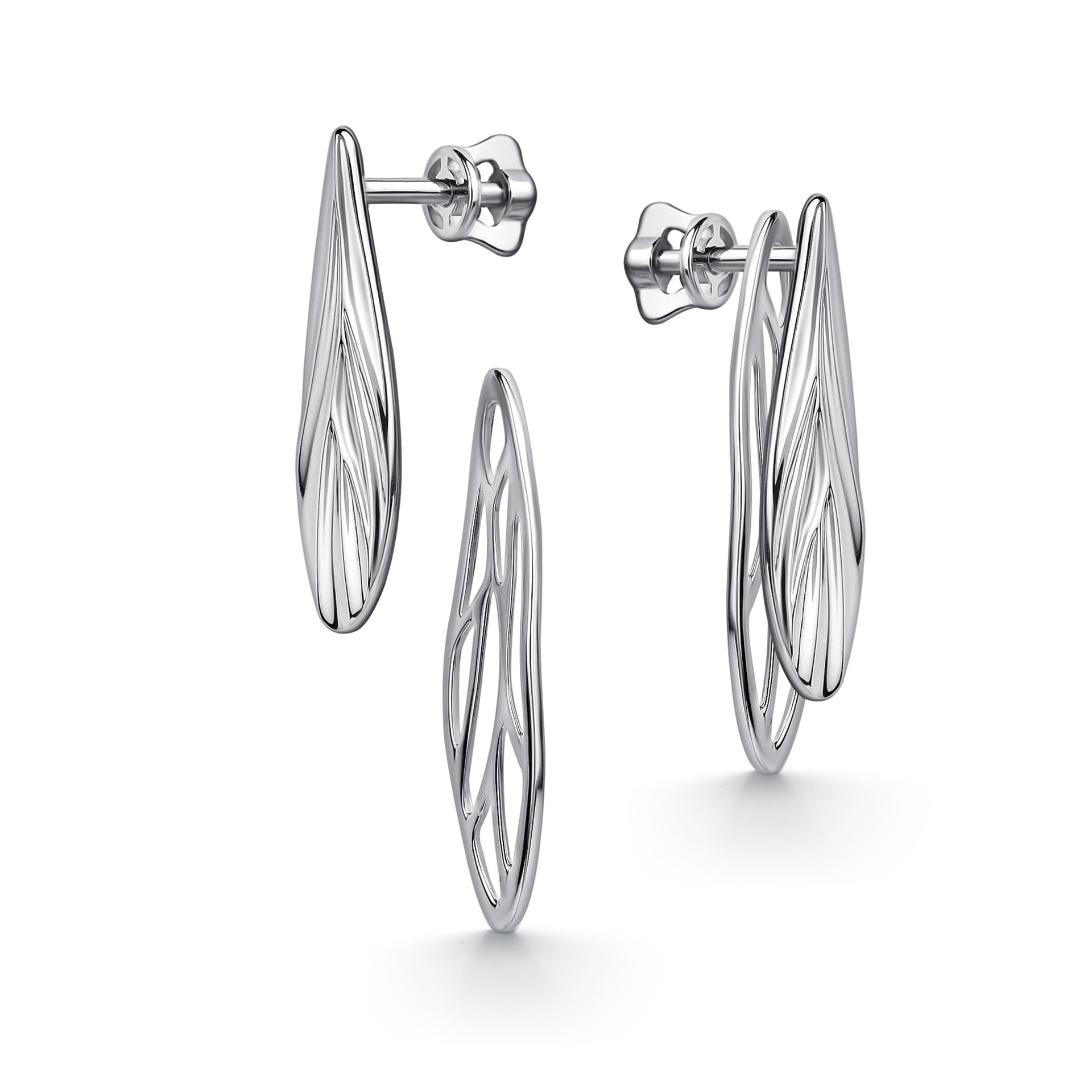 Серьги из серебра 925 без вставки