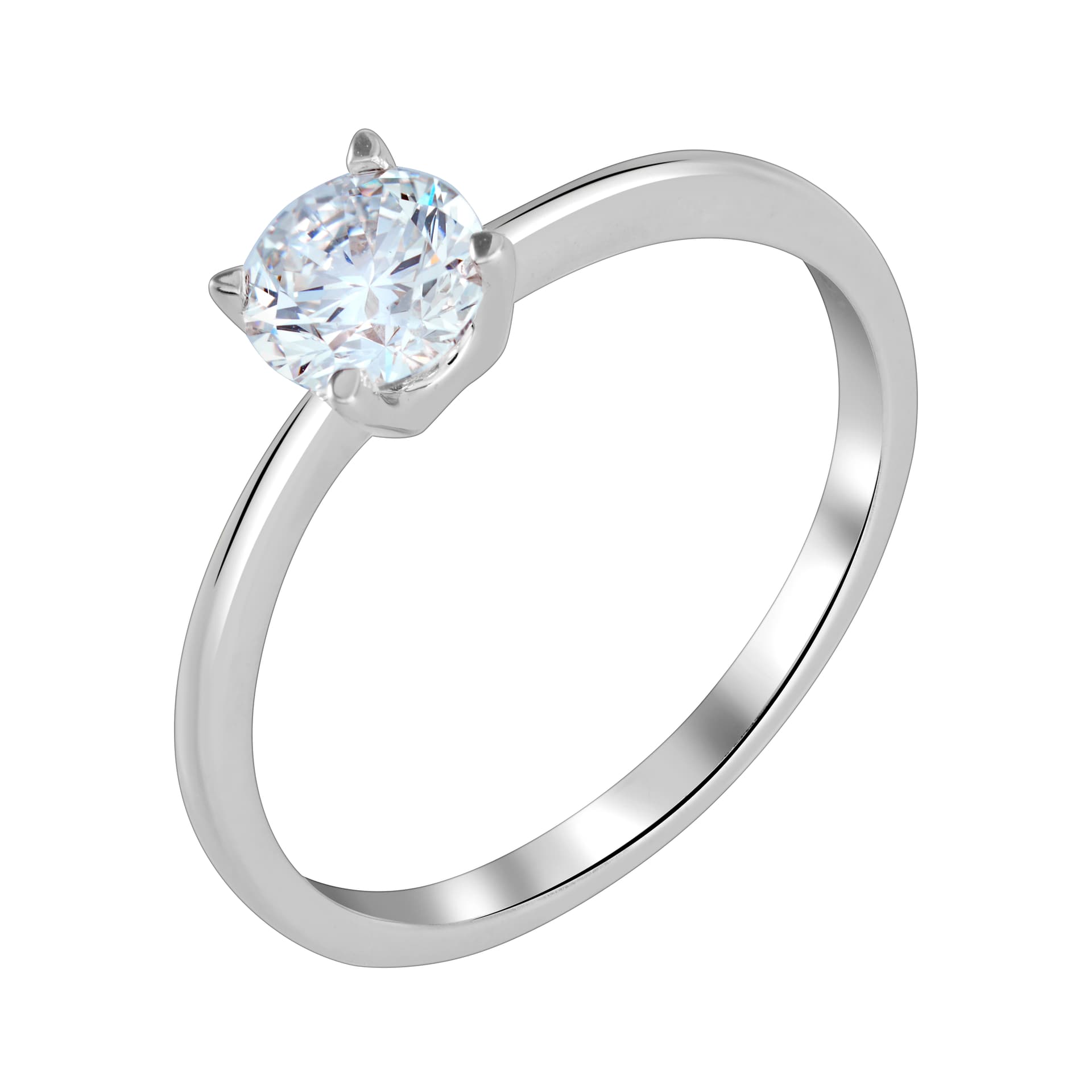 Кольцо из серебра 925 с выращенными бриллиантами