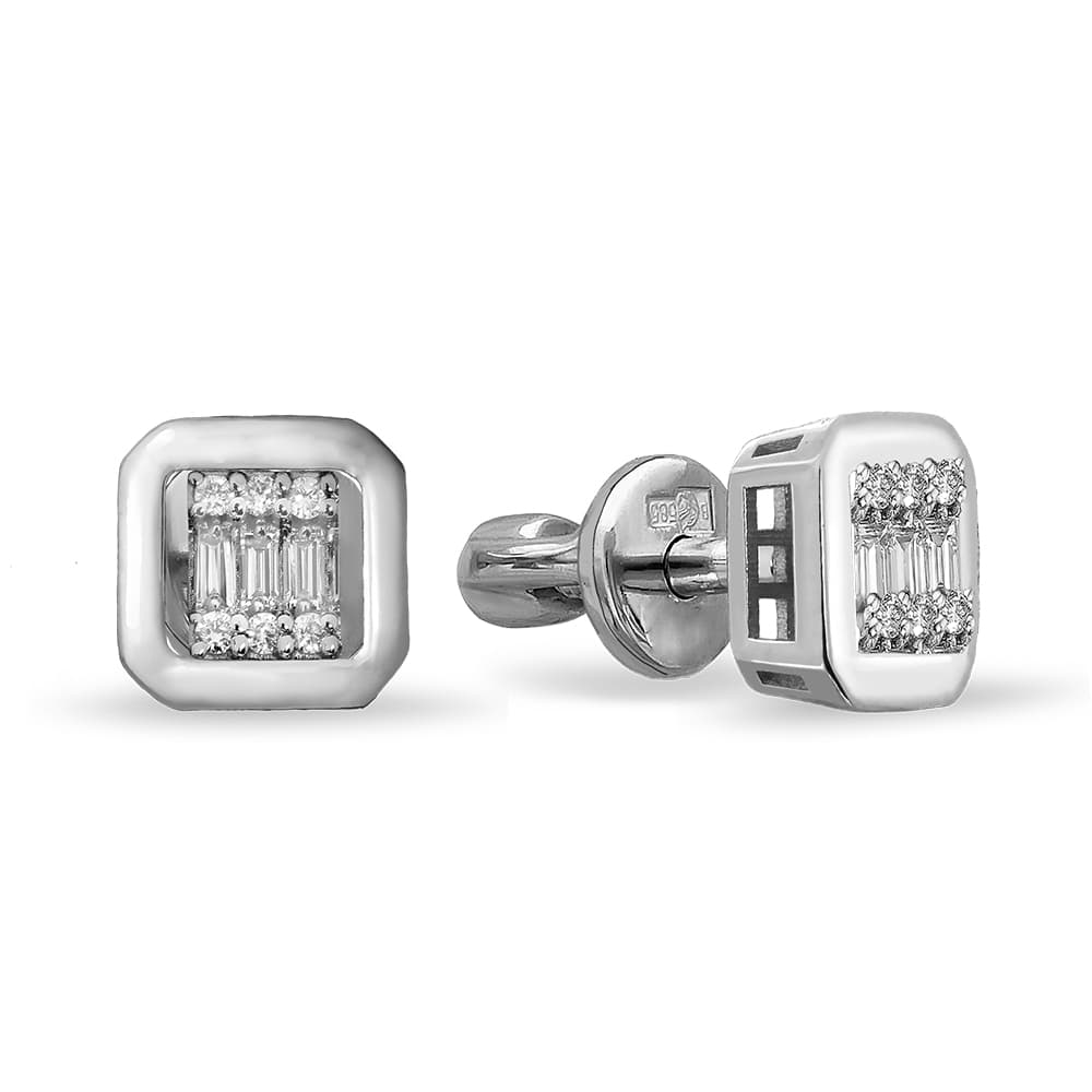 Серьги из золота 585 с бриллиантами