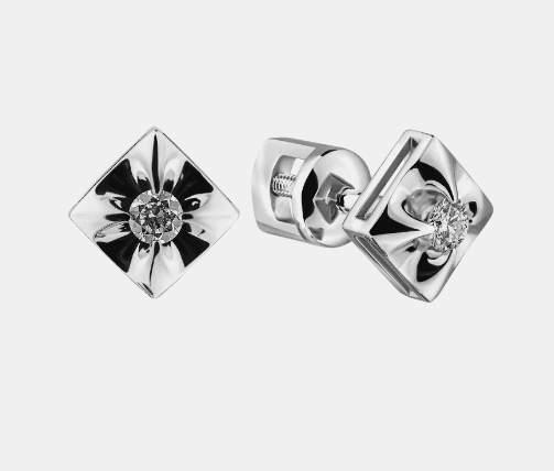 Серьги из золота 585 с бриллиантами