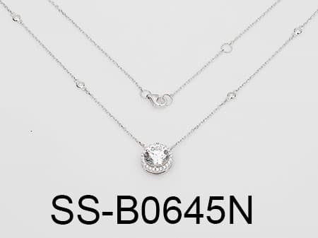 Колье из серебра 925 с кубическим цирконием