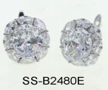 Серьги из серебра 925 с кубическим цирконием