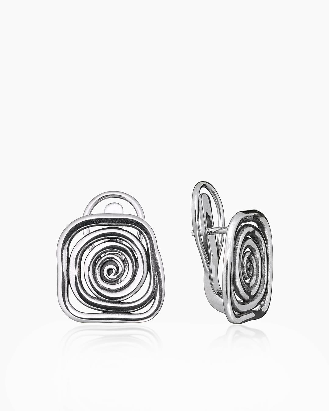 Серьги из серебра 925 без вставки