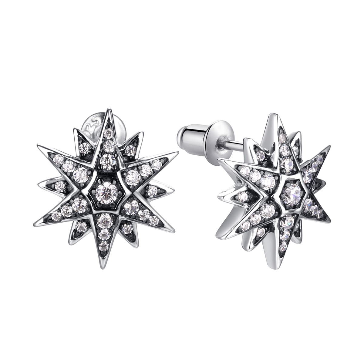 Серьги из серебра 925 с фианитами