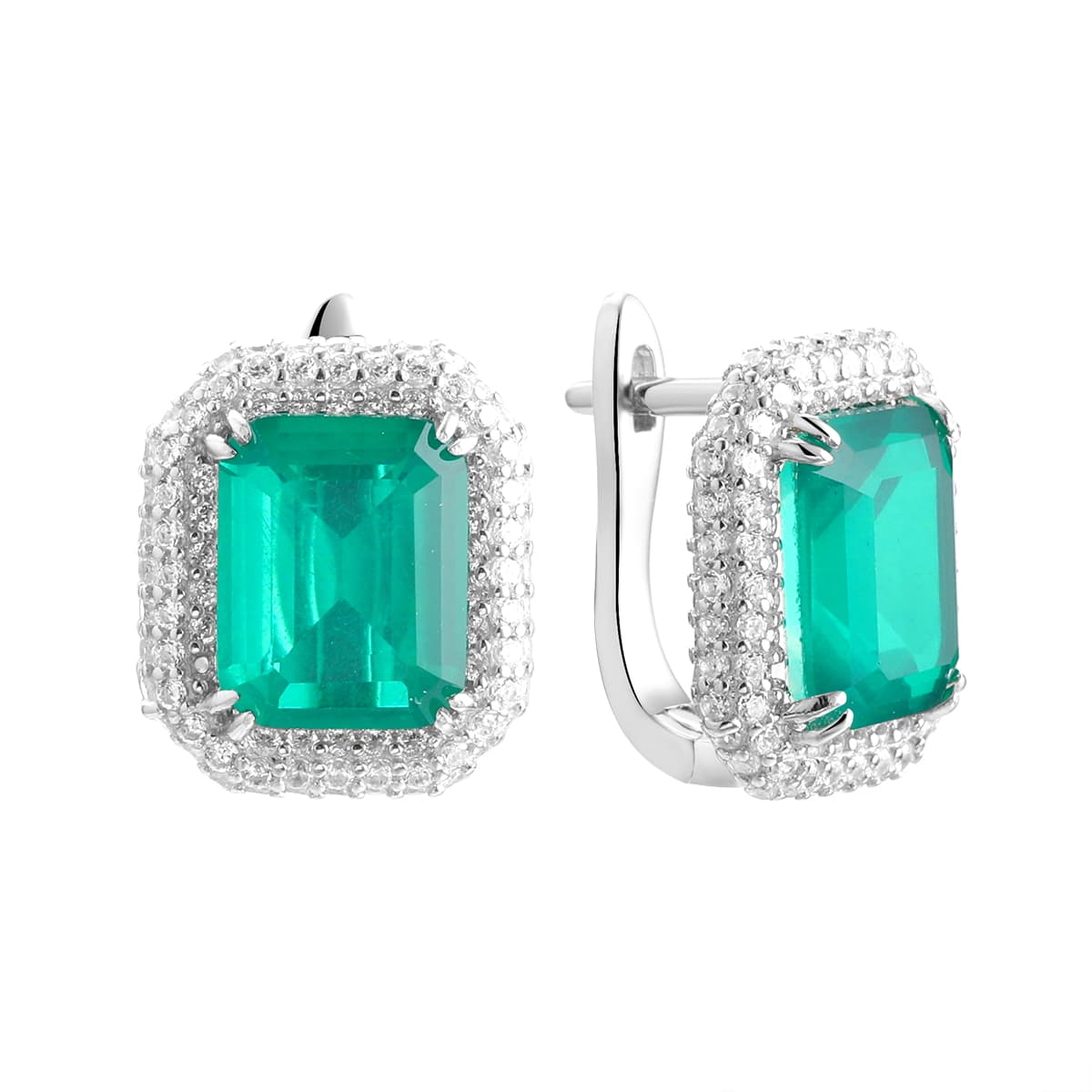 Серьги из серебра 925 с ситаллами