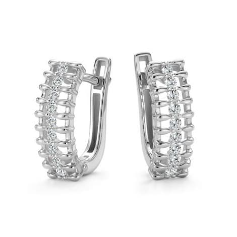 Серьги из золота 585 с бриллиантами