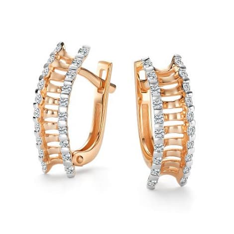 Серьги из золота 585 с бриллиантами