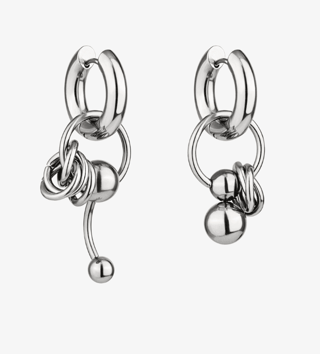 Серьги из стали без вставки