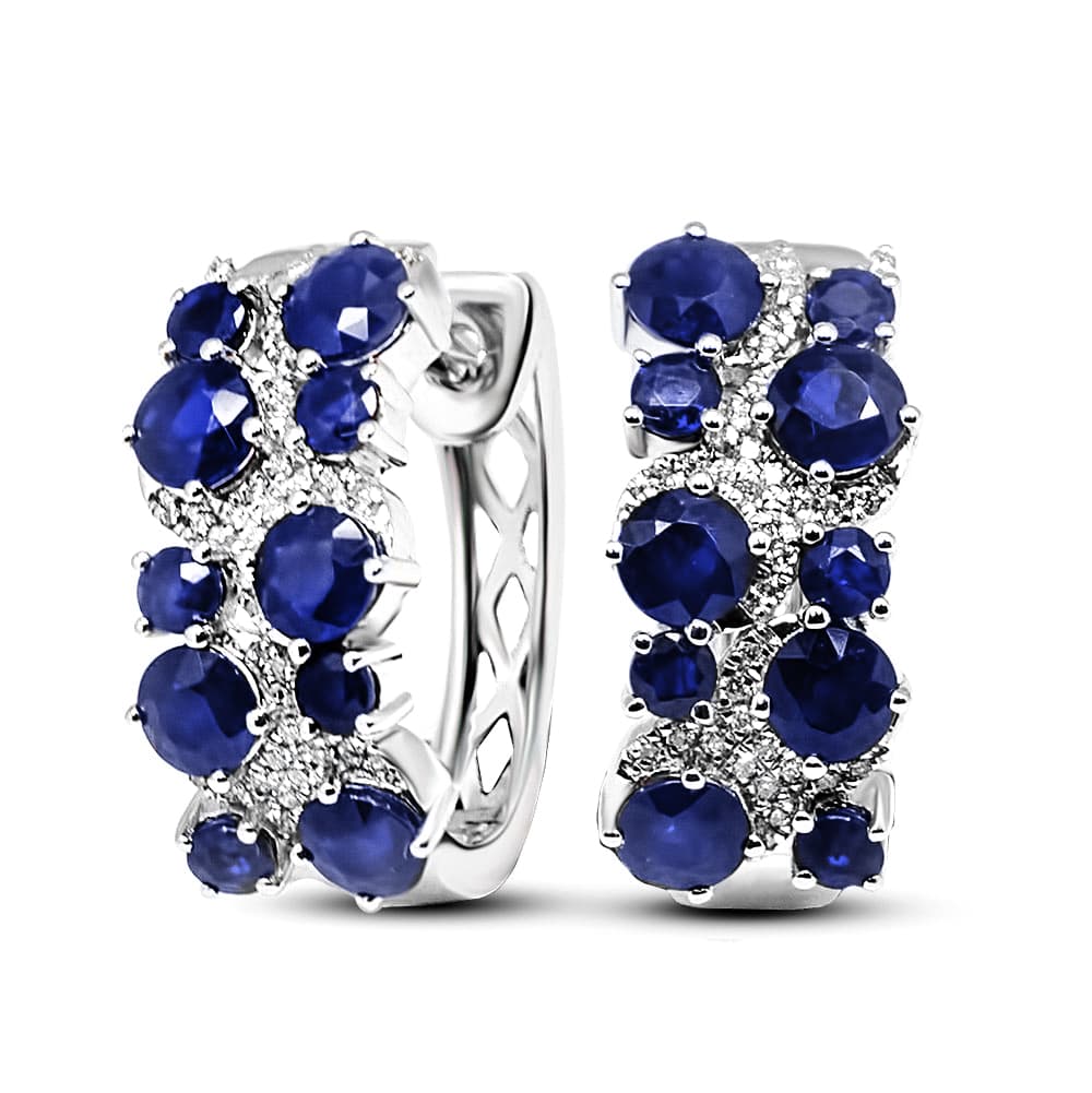 Серьги из золота 585 с сапфирами