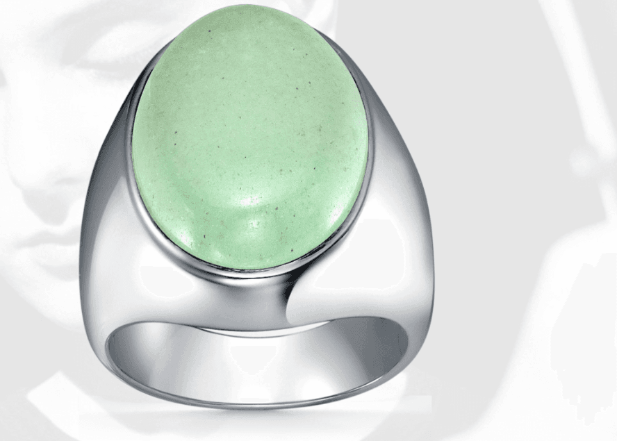 Кольцо из серебра 925 с авантюрином