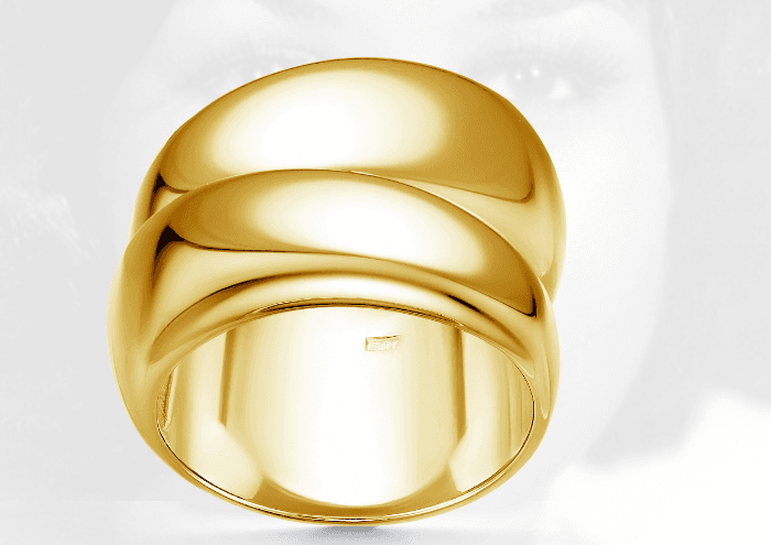 Кольцо из серебра 925 без вставки