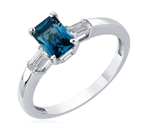 Кольцо из золота 585 с топазами