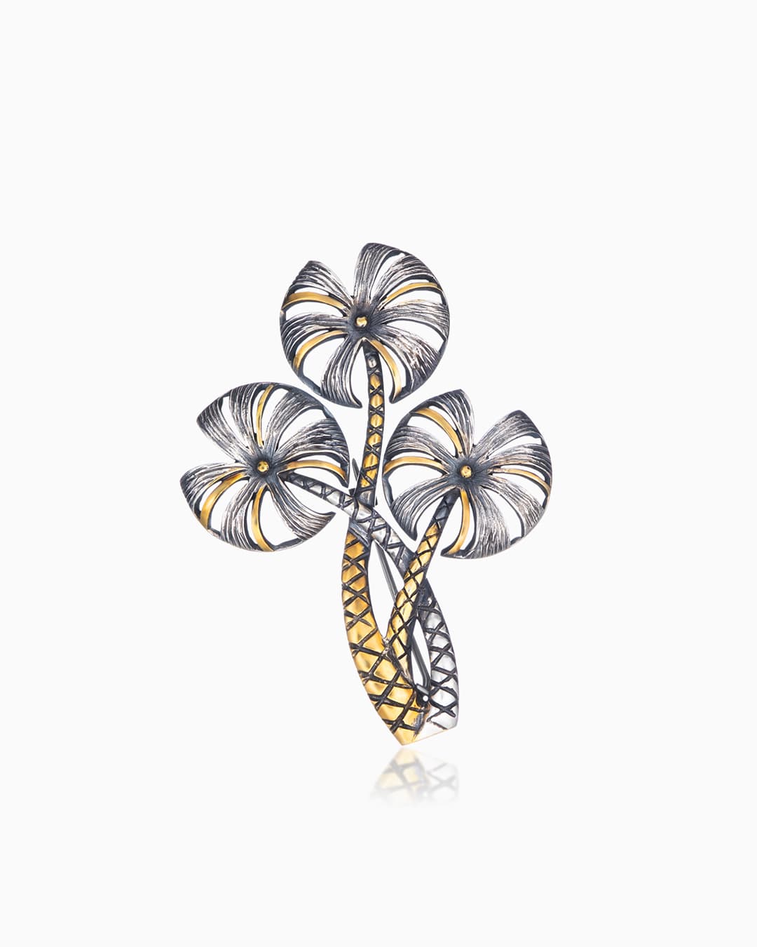 Брошь из серебра 925 без вставки