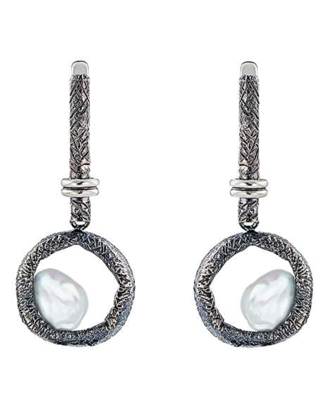 Серьги из серебра 925 с жемчугом