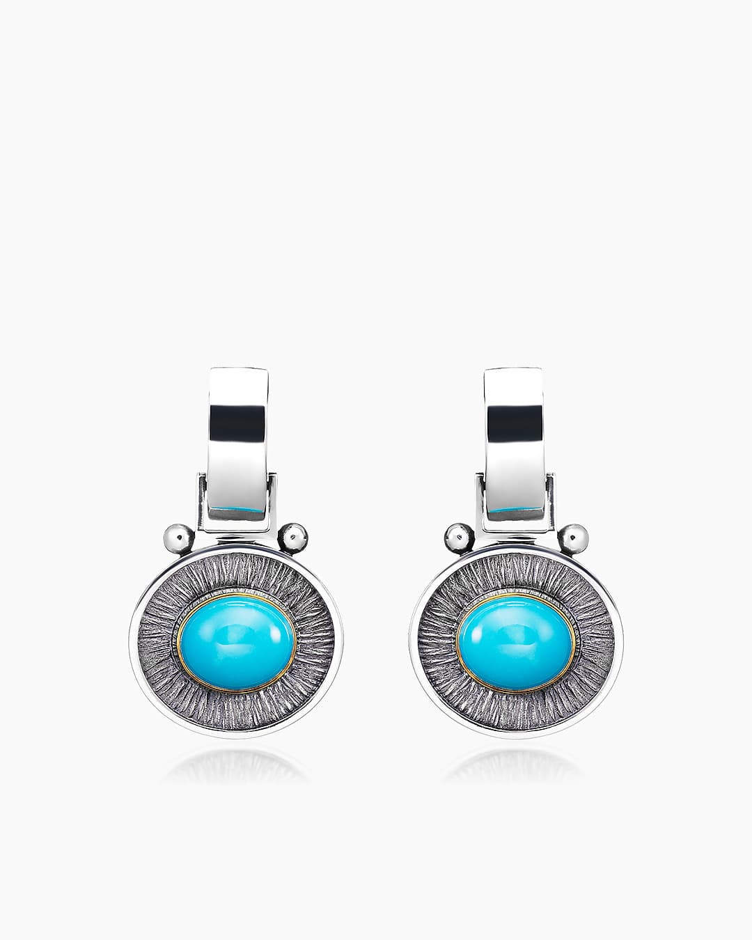 Серьги из серебра 925 с бирюзой