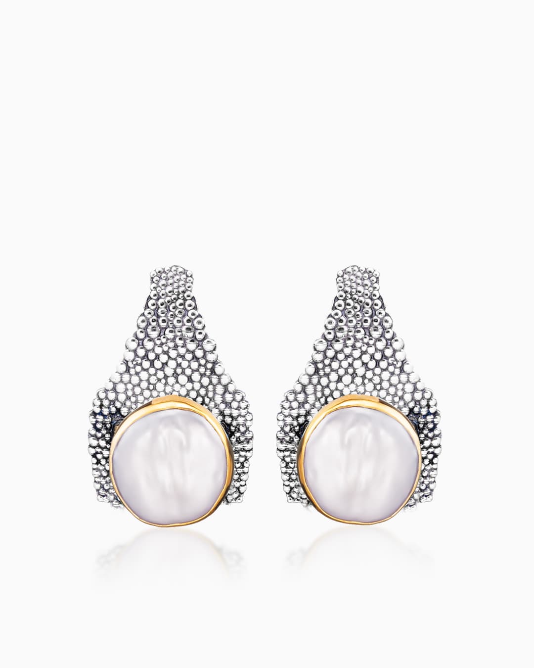 Серьги из серебра 925 с жемчугом